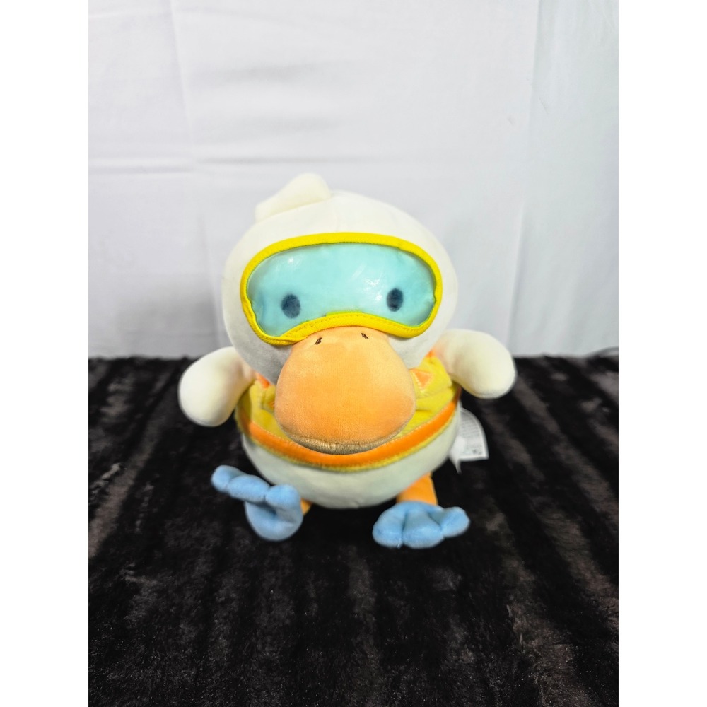 Miniso Duck Plush 10 Inch White Duck in Life Vest and Goggles Soft Toy